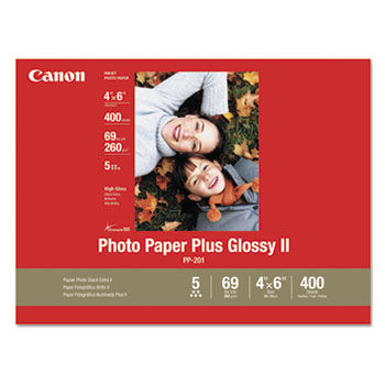 Photo Paper Plus Glossy II, 4 x 6, 10.6 mil, White, 400 Sheets/Pack