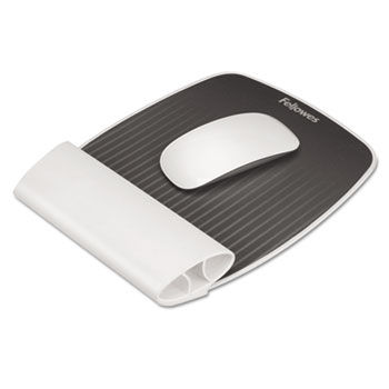 I-Spire Series Wrist Rocker Wrist Rest, 10 3/50"" x 7 22/25"", White/Gray