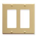 FACEPLATE, DECOREX, 2-GANG, IVORY