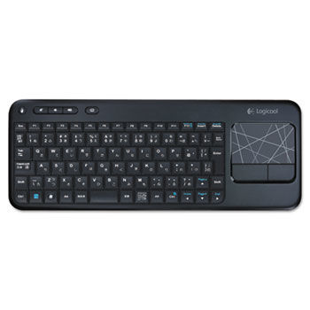 K400 Wireless Touch Keyboard, With 3.5"" Touchpad, For Windows, Black