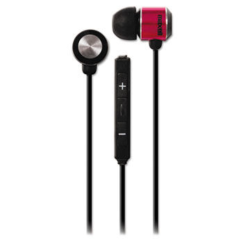 iPhone Flatwire Earbuds with Built-in Microphone, Pink/Black