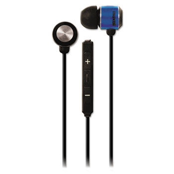 iPhone Flatwire Earbuds with Built-in Microphone, Blue/Black