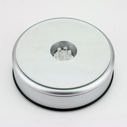 Unique Rotating Crystal Display Base Stand 7 LED Light