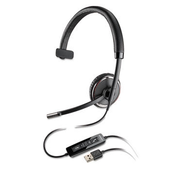 Blackwire C510-M Monaural Over-the-Head Corded Headset, Microsoft Optimized