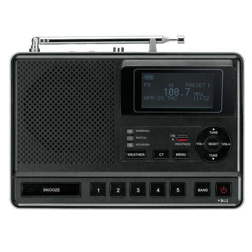 Sangean S.A.M.E. Table-Top Weather Hazard Alert with AM / FM-RBDS Alarm Clock Radio