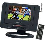 Supersonic SC-491 7"" Portable TV With DVD Player ATSC Tuner, USB,