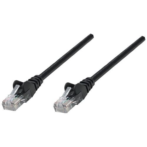 INTELLINET 320788 CAT-5E UTP Patch Cable, 25ft, Black