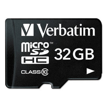 microSDHC Card w/Adapter, Class 10, 32GB