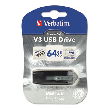 Store 'n' Go V3 USB 3.0 Drive, 64GB, Black