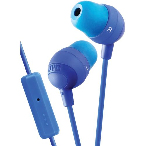 JVC HAFR37A Marshmallow Inner-Ear Earbuds with Microphone & Remote (Blue)