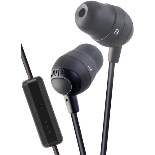 JVC HAFR37B Marshmallow Inner-Ear Earbuds with Microphone & Remote (Black)