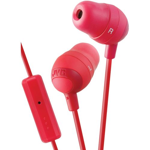 JVC HAFR37R Marshmallow Inner-Ear Earbuds with Microphone & Remote (Red)