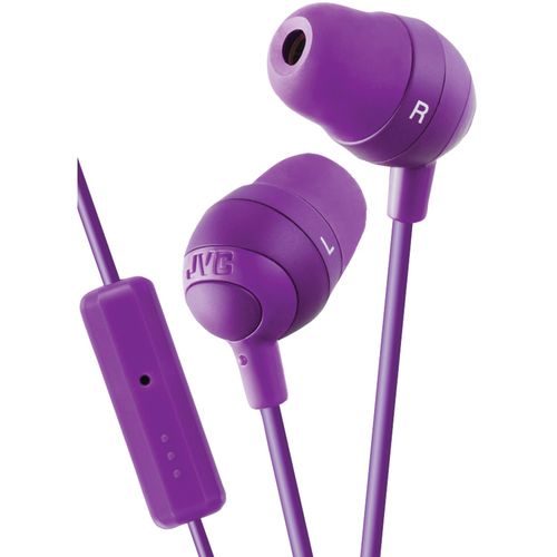 JVC HAFR37V Marshmallow Inner-Ear Earbuds with Microphone & Remote (Violet)