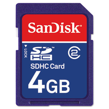 SDHC Memory Card, Class 4, 4GB