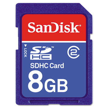 SDHC Memory Card, Class 4, 8GB
