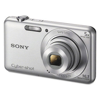 DSC-W710 Cyber-Shot Digital Camera, 16.1 MP, 5x Optical Zoom, Silver