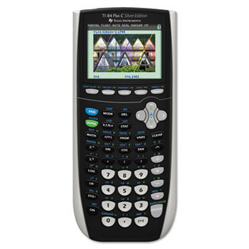 TI-84Plus C Silver Edition Programmable Color Graphing Calculator, 10-Digit LCD