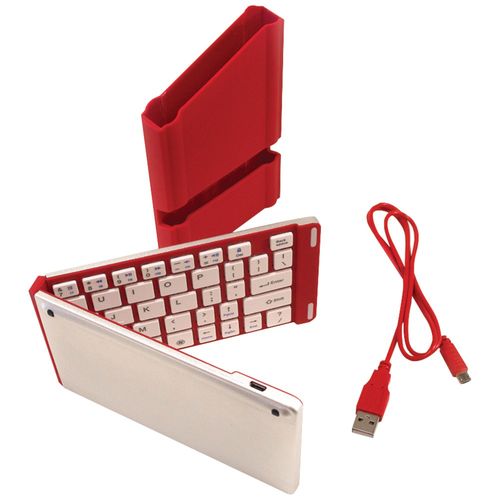 IWERKZ 44652RD Universal Foldable Bluetooth Keyboard (Red)