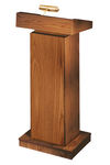 Oklahoma Sound Wooden Multipurpose The Orator Fixed Height Stand up Lectern Non Sound Medium Oak