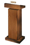 Oklahoma Sound Multipurpose Presentation The Orator Fixed Height Stand up Lectern Non Sound Walnut
