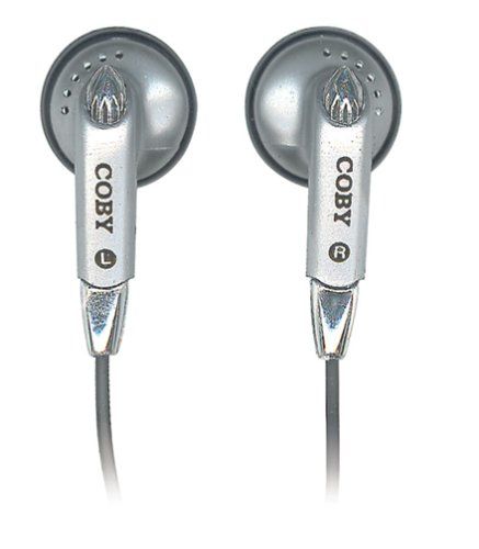 Coby CVE05 Dynamic Digital Stereo Mini Ear-bud, Silver