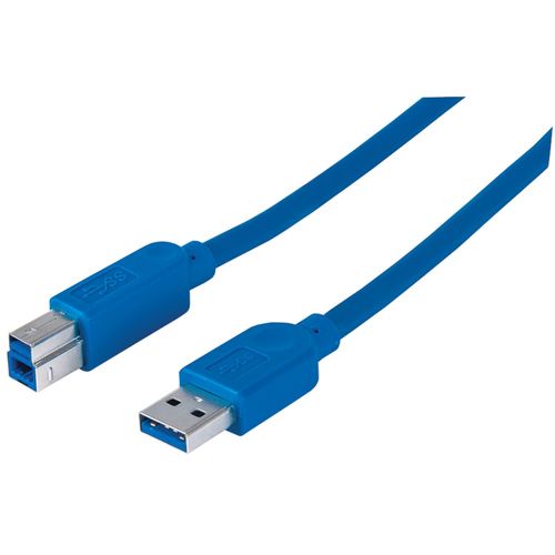 MANHATTAN 393881 A-Male to B-Male USB 3.0 SuperSpeed USB Cable, 2m