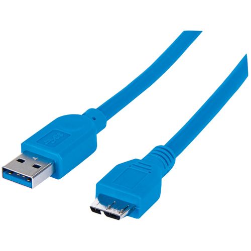 MANHATTAN 393898 A Male-to-Micro B Male SuperSpeed USB 3.0 Cable, 1m