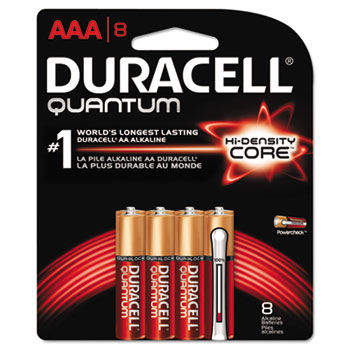 Quantum Alkaline Batteries with Duralock Power Preserve Technology, AAA,8/Pk