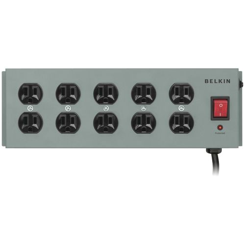 BELKIN F9D1000-15 10-Outlet Metal SurgeMaster(R) Surge Protector