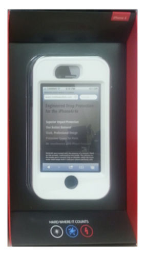 Professional Cable Skidlids Rugged Protective Case Cover For iPhone 4 White