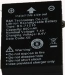 Cobra LITH-ION Lithium Ion Battery 650mAh for 2 Way Radios BK-70128- 5 Pack