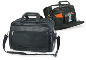 Ambassador Traveling Compu-Brief Case -Black Case Pack 8