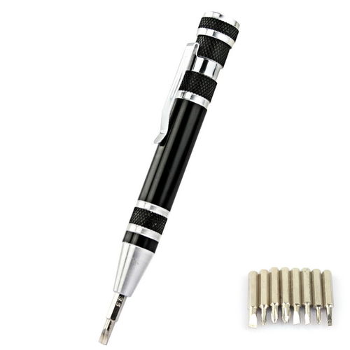 Portable Pocket Screwdriver Set Precision Phillips Pen  Style Tool  8 in 1