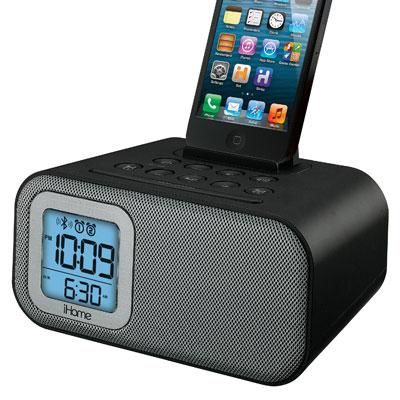 Black Bluetooth Dual Alarm Clo