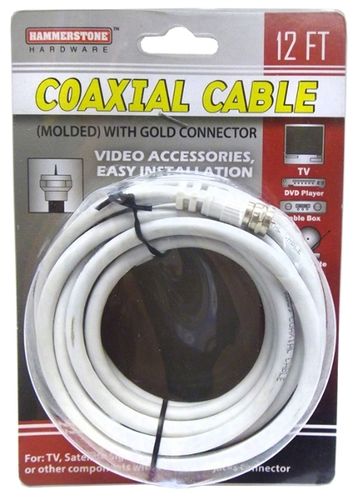 Top Quality 12FT Coaxial Cable - Case Pack 48 Units Case Pack 48