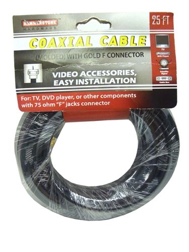 Top Quality 25ft Coaxial Cable - Case Pack 48 Units Case Pack 48
