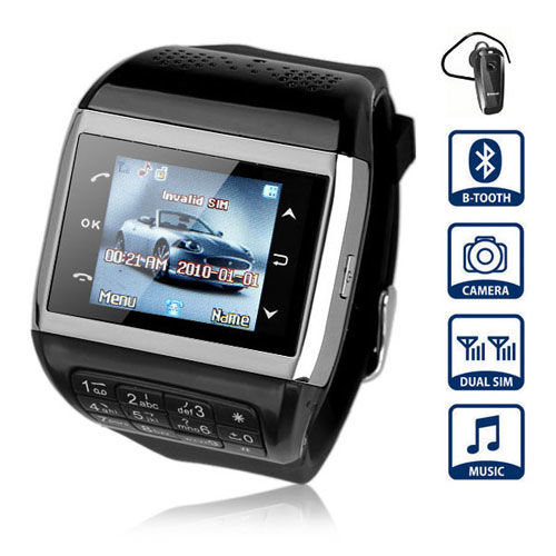 Q8 Watch Phone With 1.5 inch Touch Screen Dual SIM Bluetooth Camera Compass Keyboard
