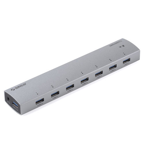 ORICO AS7P-U3 Super speed USB3.0 7 ports HUB with AC adapter Black