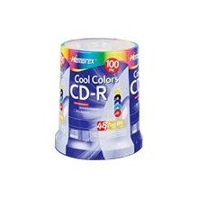 Disc CD-R 80 min branded 52X Cool Colors 100/pk spindle