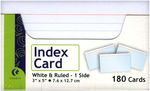 180 Ct. 3"" X 5"" Ruled White Index Card W/ Tray Case Pack 36