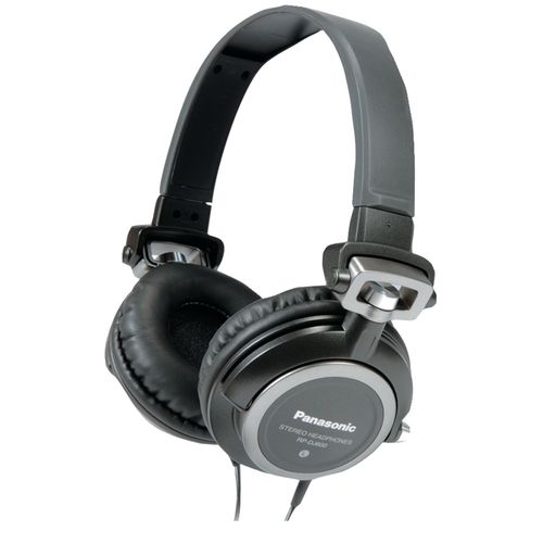 PANASONIC RP-DJ600-K DJ600 DJ-Style Headphones with Swivel Mechanism & Carrying Pouch