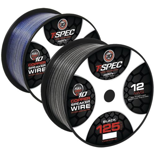 T-SPEC V10SW12125-BK Speaker Wire (125ft; 12 Gauge)