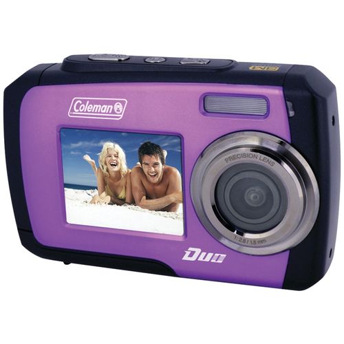 COLEMAN 2V7WP-P 14.0 Megapixel Duo Underwater Dual Screen Digital Camera (Purple)