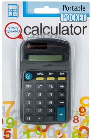 Portable Pocket Calculator Case Pack 12