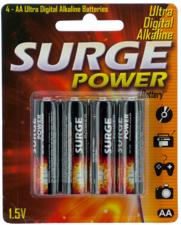 4-Pack ""AA"" Surge Power Batteries Case Pack 18