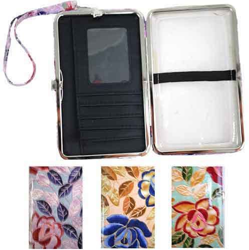 Cell Phone Wallet/Case with Wristlet - Nylon Prints Case Pack 24