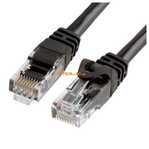 Cmple Cat6 500MHz UTP Ethernet Lan Network Stranded 568B wire Patch Cable  100 ft Black