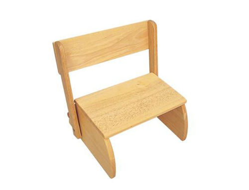 Kidkraft Portable Kids Children Wooden Foldable Multipurpose Chair Flip Step Stool Furniture- Natural