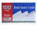 Ruled White Index Cards 3"" x 5"" Case Pack 36