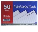 Ruled White Index Cards 4"" x 6"" Case Pack 36